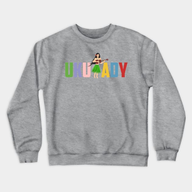 Ukulady Ukulele + Lady Crewneck Sweatshirt by SycamoreShirts